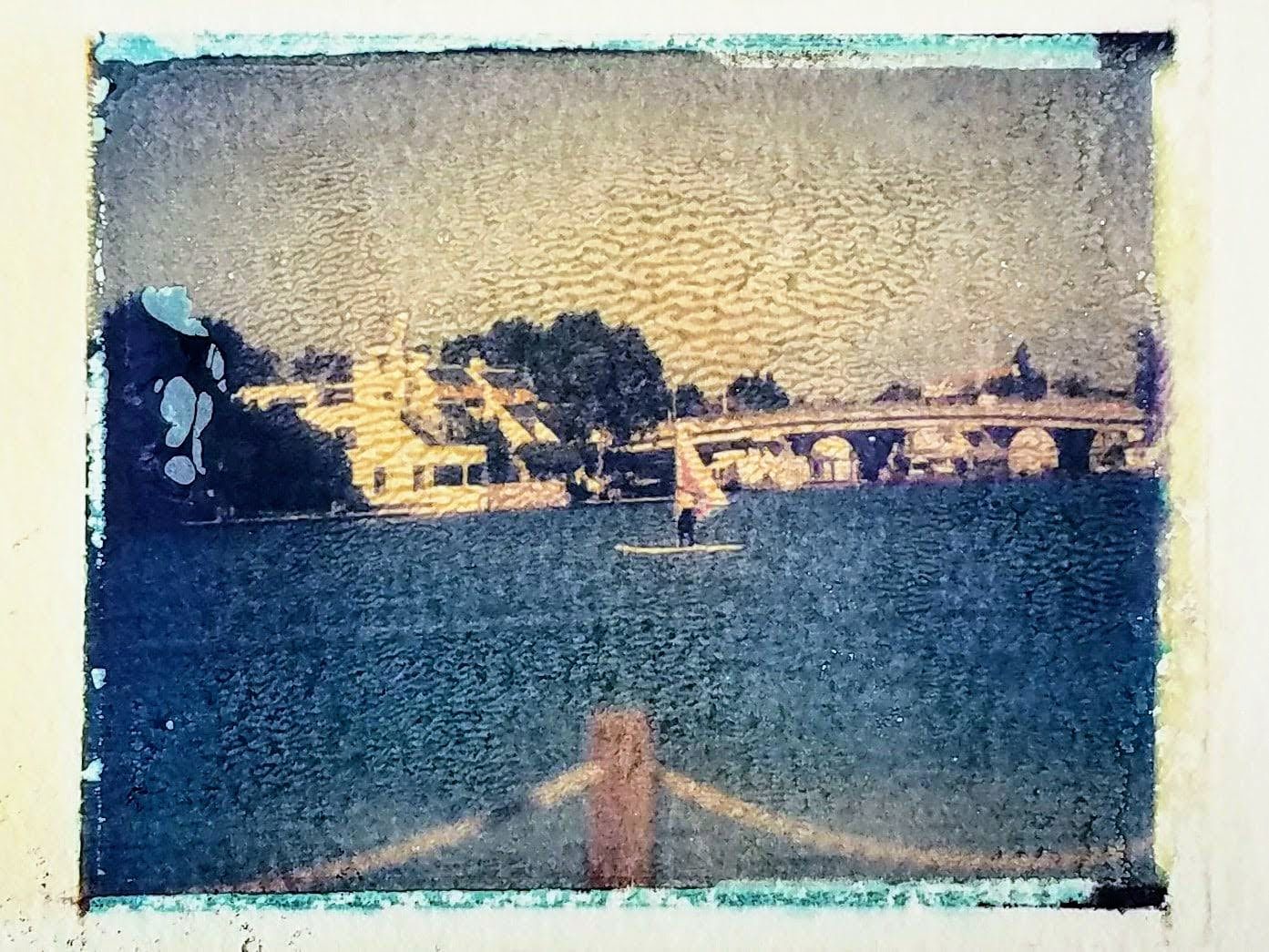 River, transfer print