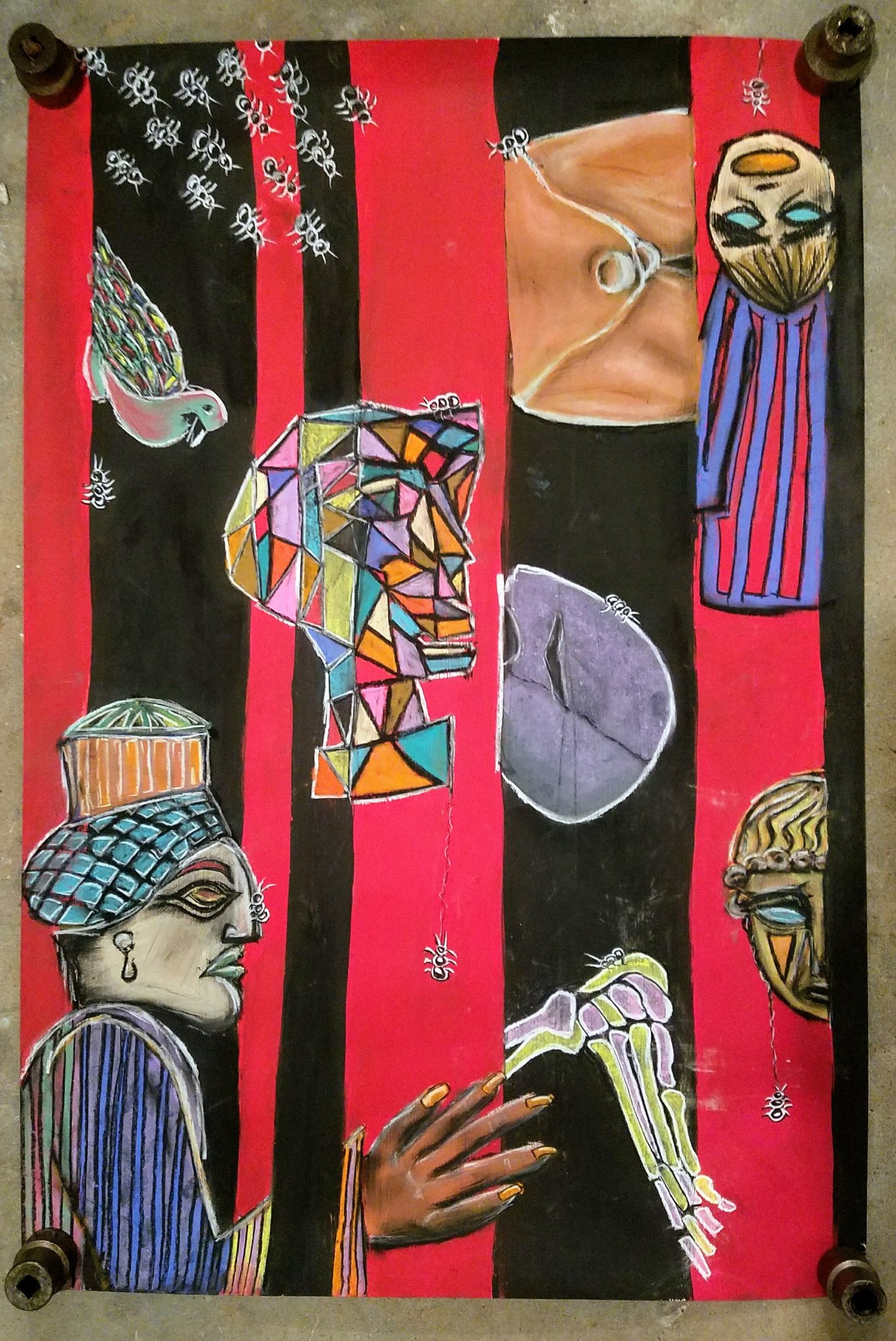 Untitled, mixed media on paper