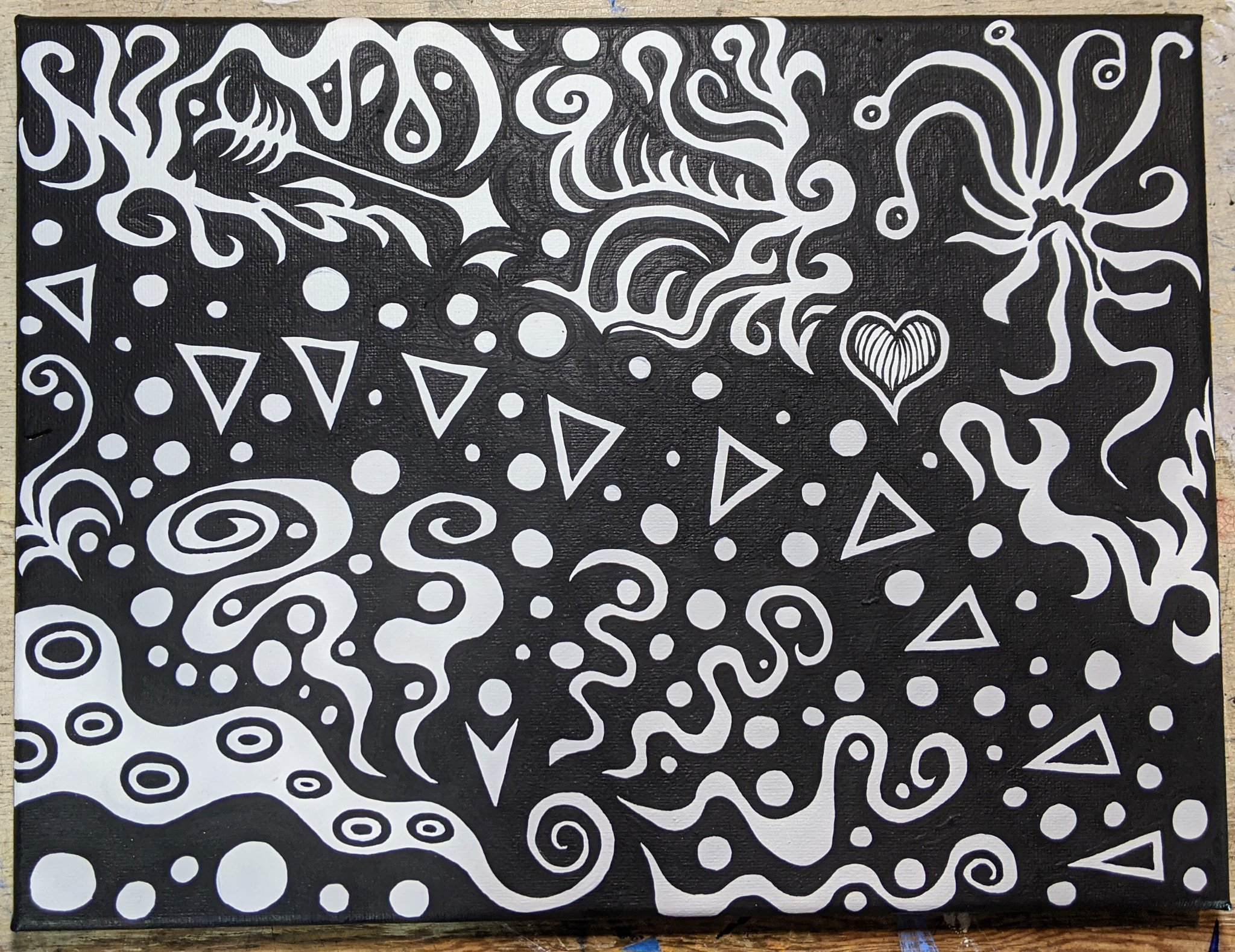 Untitled, gesso on canvas