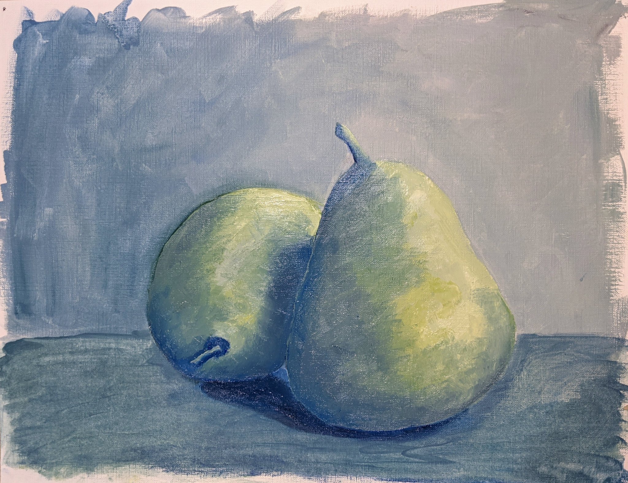 Pears, oil on canvas