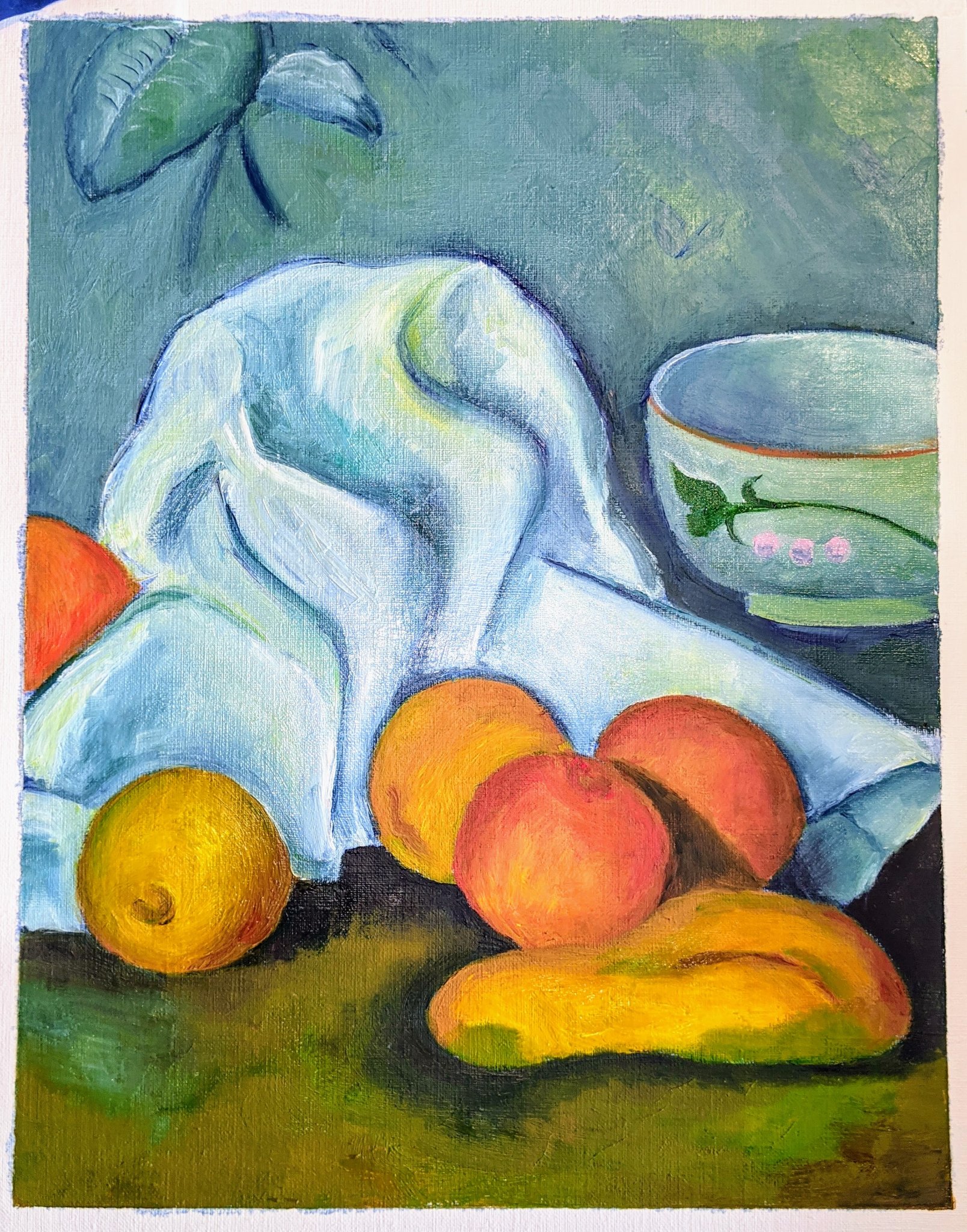 Fruit Still Life, oil on canvas
