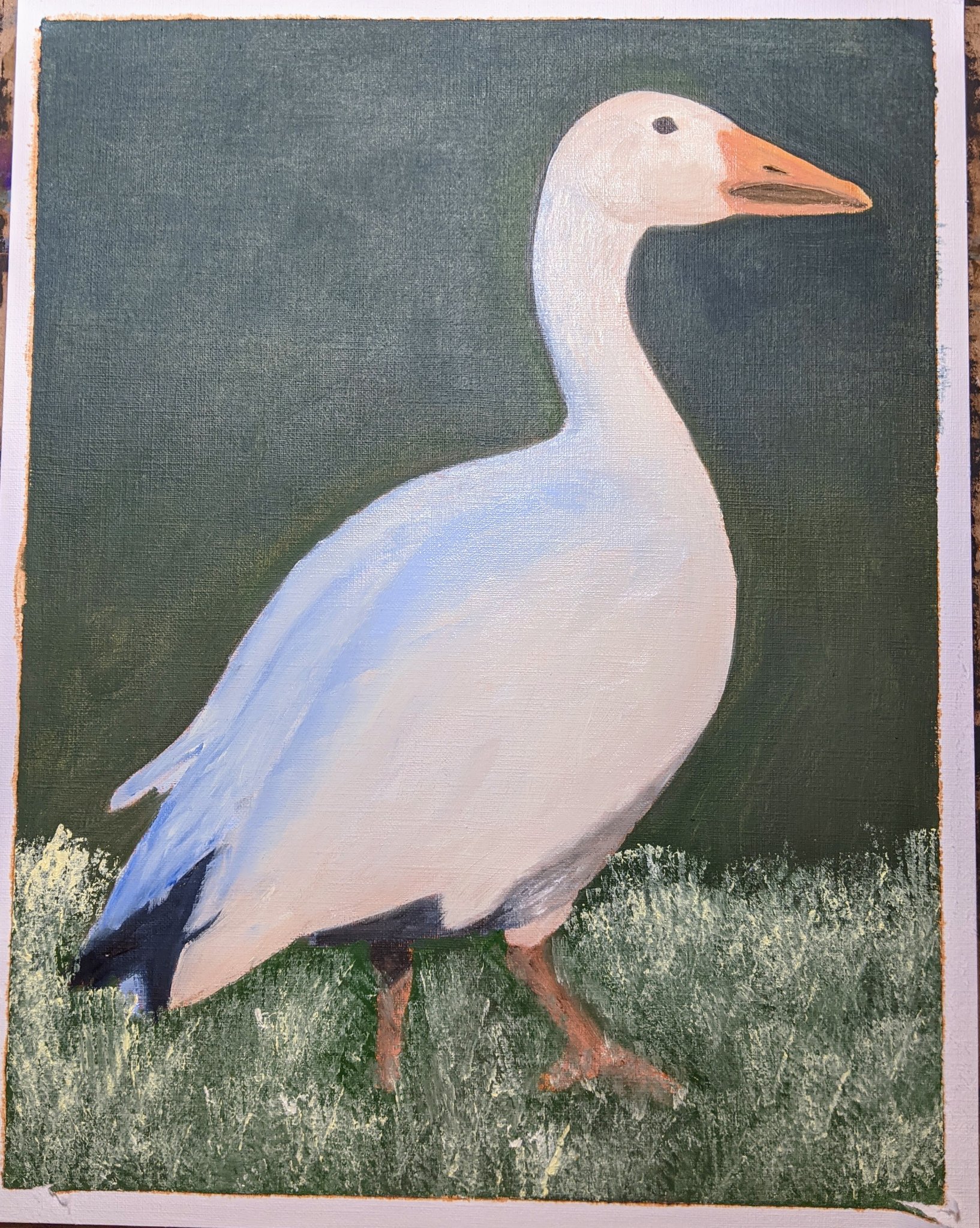 Goose, oil on canvas