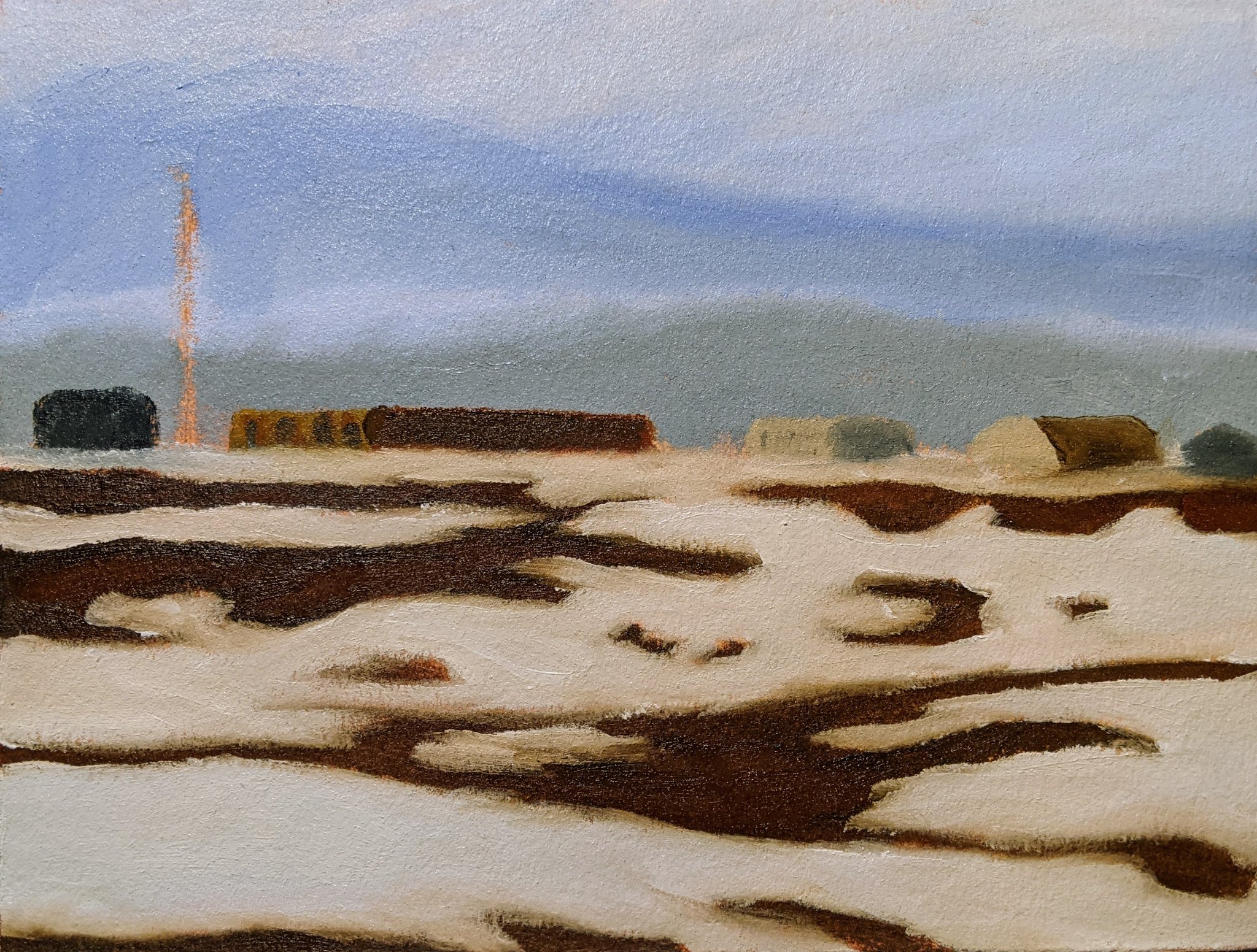 Snowy Plain, oil on canvas